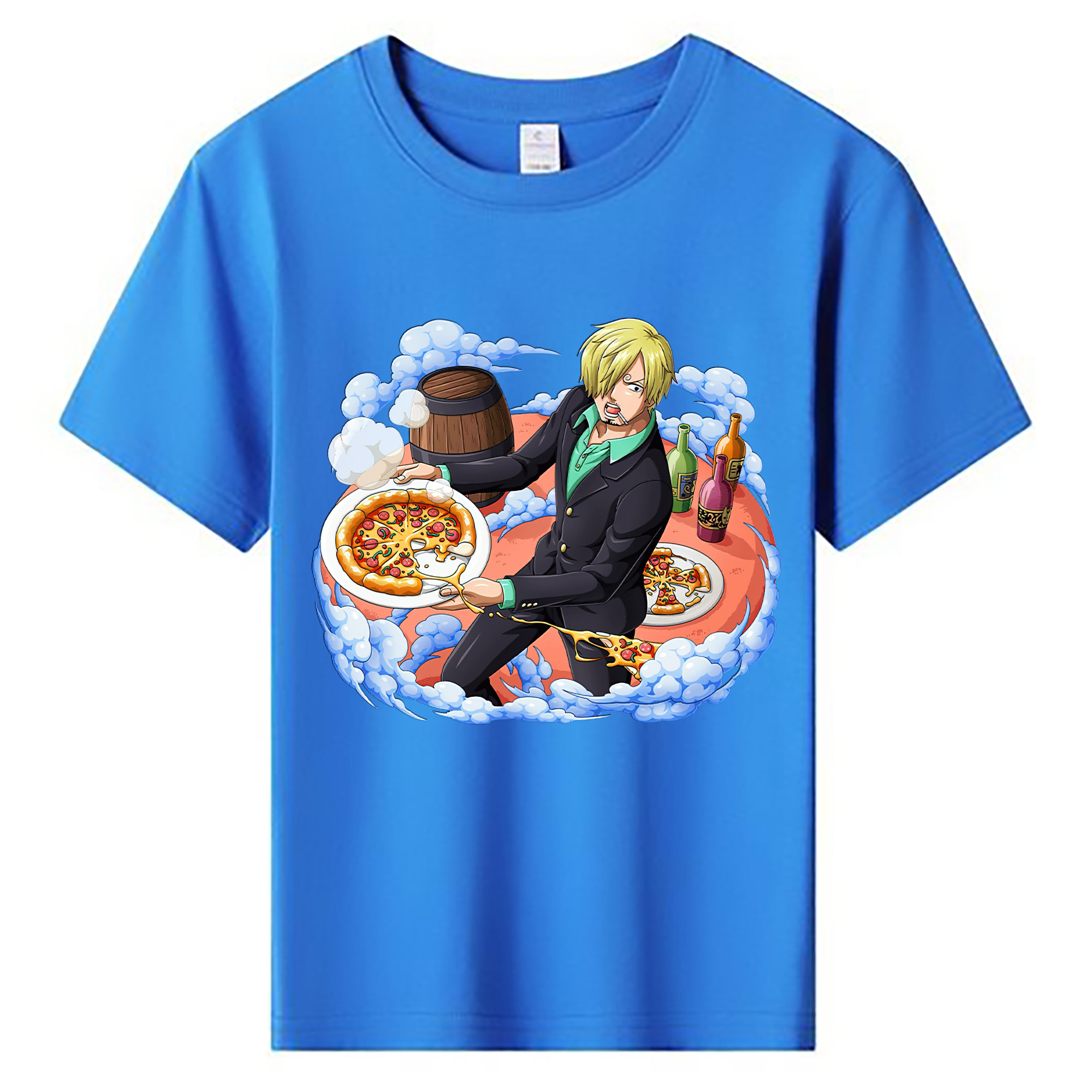 （画像用） ワンピース サンジ ONE PIECE Sanji 綿100％キッズTシャツ（フロントプリント）